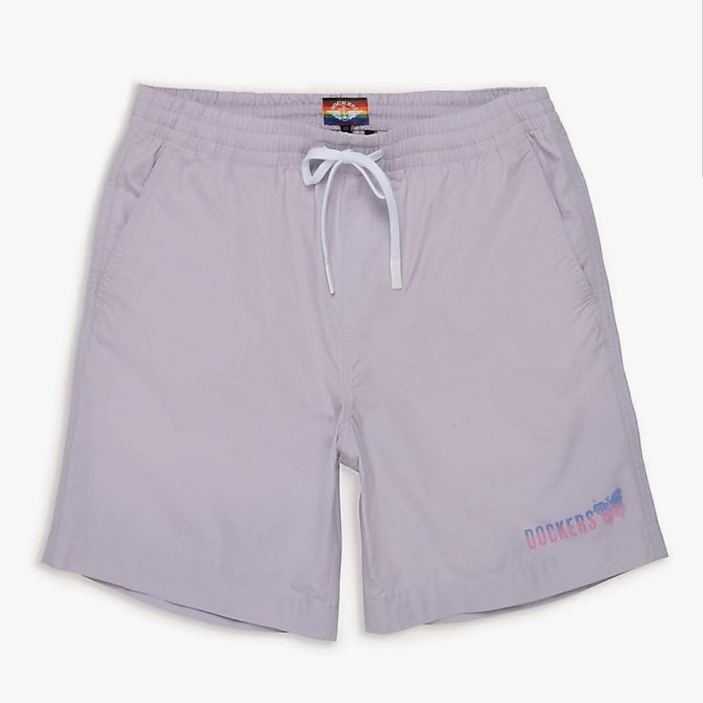 Dockers Men's Light Lilac Unisex Drawstring Shorts Size XL